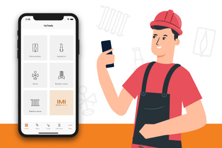 Installers using the HyTool app on phone